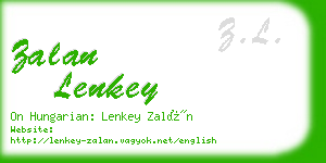 zalan lenkey business card